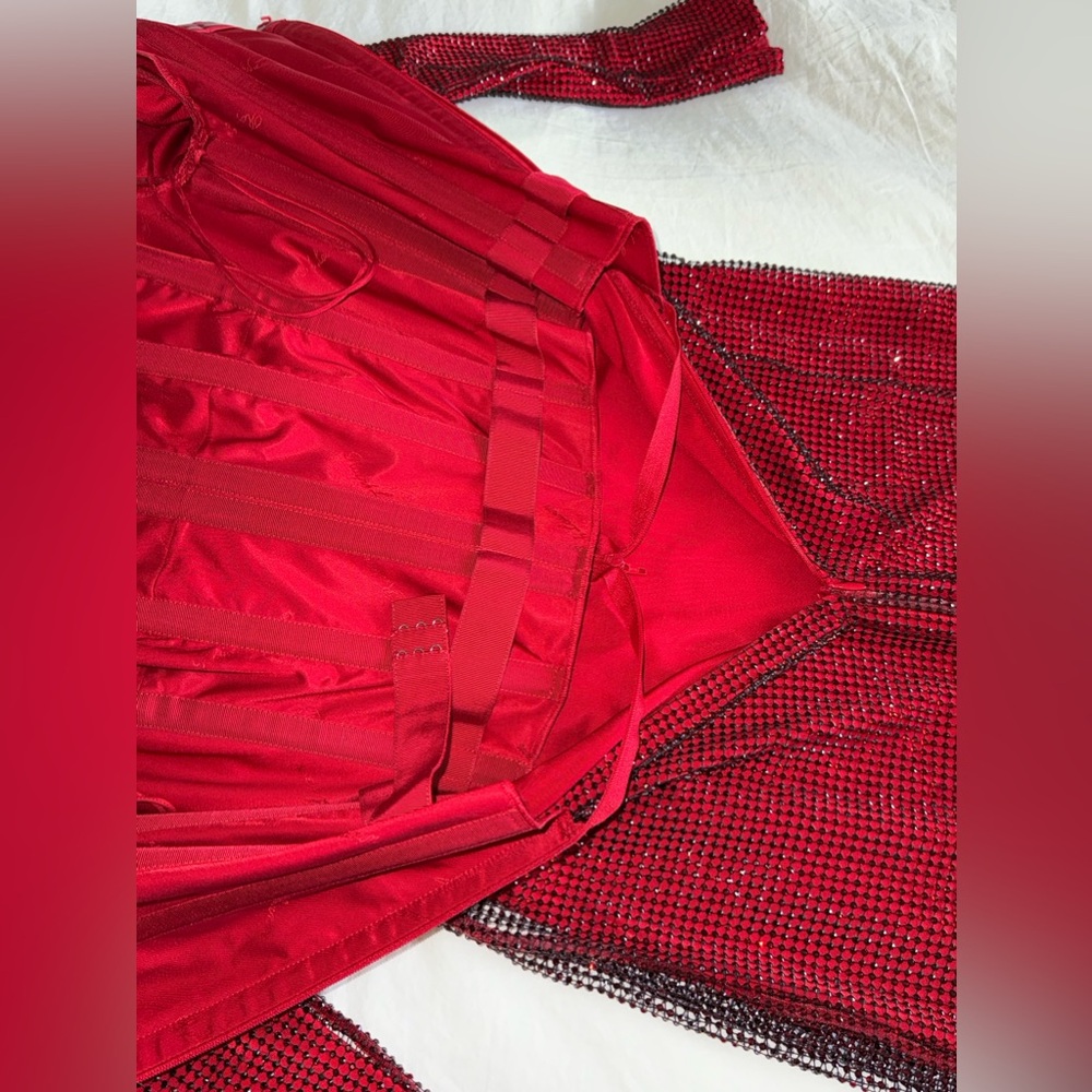 RALPH LAUREN PURPLE LABEL MINALI OFF SHOULDER CRYSTAL EMBELLISHED GOWN - Picture 16 of 17